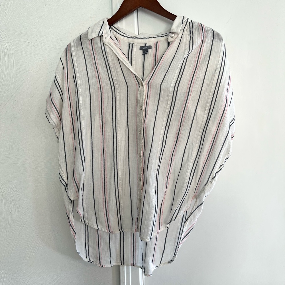 Aerie cotton button down/swim cover-up